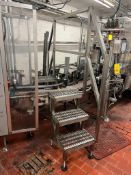 Integrated Packaging Machinery S/S Framed Conveyor with 22.5° Turn, Drive and S/S Conveyor Cross