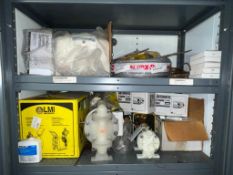 Assorted Poly Diaphragm and Chemical Pumps, Automatic Flushing Unit for Toilets, Hose Sprayers