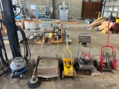 Briggs and Stratton Mobile Pressure Washer 158CC Motor and Hako Floor Scrubber, Shop-Vac, Utility