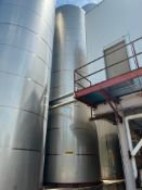 DCI 30,000 Gallon Jacketed All S/S Silo, S/N: JS-2377-B with (2) Tri-Clover Tank Valves, Level