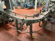 Custom Metal Designs S/S Framed Conveyor with (2) Washdown Drives and 90° Turns