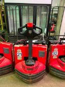 Raymond 4,500 LB Capacity Low Lift Electric Pallet Jack , Model: 102T-F45L with Battery