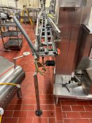 S/S Framed Conveyor with 180°Turn and Drives, Dimensions = 42' x 6