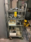 Assorted S/S Valve Parts and Bossie Cart - Rigging Fees: $125