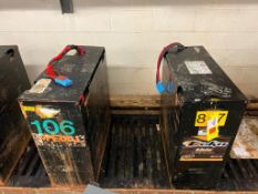 (2) Fork Lift Batteries - Rigging Fees: $100