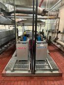 Cannon Conveyor Systems S/S Dual-Lane Case Washer Feed System with Case Inverter and Honeywell