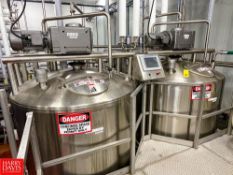 2013 Walker 900 Gallon Dome-Top Cone-Bottom Jacketed 316L S/S Tank with Vertical Scrape Surface Agit