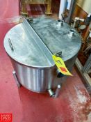 35 Gallon Hinged-Lid S/S Balance Tank, Dimensions = 2' Diameter x 18