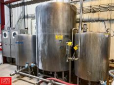 3-Tank S/S CIP System with 6' Enerquip S/S Shell & Tube Heat Exchanger, Centrifugal Pump, Endress Ha