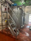 S/S Platform with Stairs and Handrail, Dimensions = 19