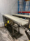 S/S Frame Product Conveyor with Drive, Mounted on Casters, Dimensions= 9' Length x 15