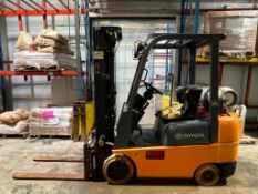 Toyota 4,000 LB Capacity Sit-Down Propane Fork Lift, Model: 7F-BCSU20, S/N: 60223, 301