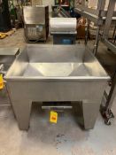 S/S Portable Hopper with Slide Gate, Dimensions = 36