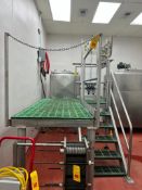 S/S Framed Platform with Stairs, Handrail and (2) S/S Flowerter Stations with Jumpers and Clamps - R