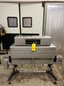 BSS Label Shrink Packager, Model: 1538C with S/S Table-Top Conveyor, Tunnel Dimensions = 1,000