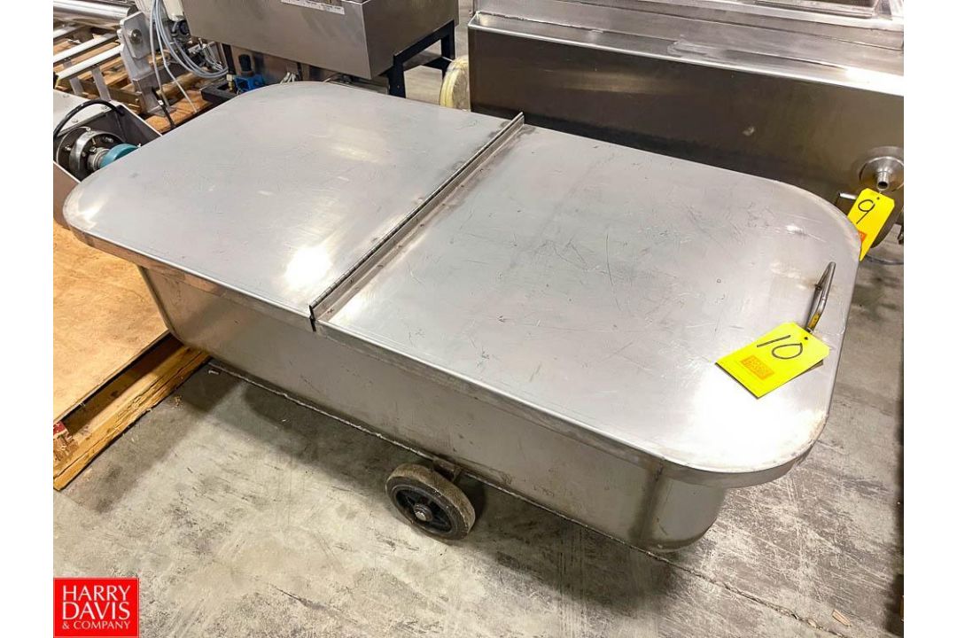 S/S Portable Tub with Lid - Rigging Fee= $100 - Image 1 of 2