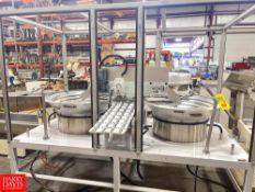 2018 RNA Dual S/S Vibratory Feeder, Type: SCR-N-630-1-L and SRC-N-630-1-R with Feed Conveyor 4-Lane