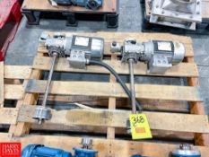 Bonora .5 HP Gear Reducing Drive Motors with Shafts - Rigging Fee= $35