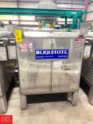 Hoover 316 Gallon S/S Dimple Jacketed Liquitote - Rigging Fee= $50