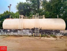 25,000 Gallon Horizontal Fuel Tank, Dimensions = 126