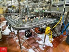 4-Lane S/S Framed U-Shaped Conveyor with Drive, Dimensions = 22' x 3