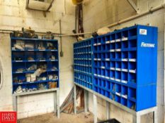 Assorted Hardware Including: Steel Pipe Fittings, Valves, PVC Pipe Fittings and (3) Fastenal