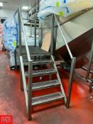 S/S Framed Platform with Stairs and Handrail, Dimensions = 5' x 32
