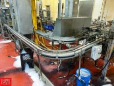 Dual Lane S/S Framed Conveyor with Drive and 90° Turn, Dimensions = 20' x 3