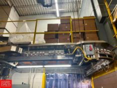 S/S Framed Serpentine Overhead Power Conveyor with S/S Hood, Dimensions = 100' x 3