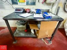 Measuretek S/S Digital Scale, Model: ACS-SU-15 and S/S Table with Shelf, Dimensions 4' x 30