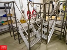 (2) Stainless Steel 3-Step Platforms Consisting of: (1) 3' x 89