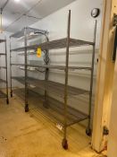 (5) S/S Mobile Racks with (4) Fluorescent Ballasts - Rigging Fee: $200