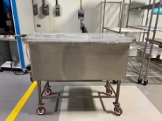 S/S Mobile COP Trough with Poly Hinged Lid, Dimensions = 4' x 2' - Rigging Fee: $400