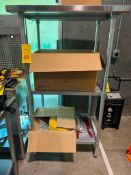 S/S Table with Shelf, Dimensions= 4' Length x 30