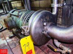 Tri-Clover Centrifugal Pump with 5 HP 1,730 RPM Motor, 3