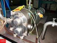 Waukesha Cherry-Burrell Positive Displacement Pump with 5 HP 1,725 RPM Motor 2.5