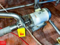 Tri-Clover 5 HP Centrifugal Pump with Leeson 1,760 RPM Motor and 3