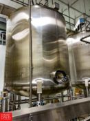 Cherry-Burrell 5,000 Gallon Type-C Single Shell S/S Vertical Tank Dome-Top Cone-Bottom, Model: CV, S