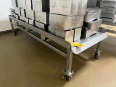 S/S Mobile Cheese Form Table with Insert, Dimensions= 116