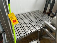 S/S Platform with Stairs and Handrail, Dimensions= 54