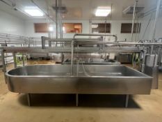 S/S Finishing Trough with Knives, Carriage and 5