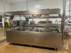 S/S Cheese Vat with (3) Paddles and Carriage, Dimensions= 124