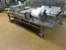 S/S Mobile Cheese Form Table, Dimensions= 9' x 40
