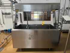 Dairy Heritage S/S Cheese Vat with (2) Paddles and Carriage, Dimensions= 69