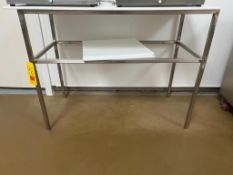 S/S Table Base with Teflon Board, Dimensions= 4' x 2' and (2) Teflon Boards, Dimensions= 19