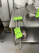 S/S PADDLE MIXER AND (2) S/S WHISKS