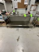 S/S TABLE WITH SHELF, APPROX. 75