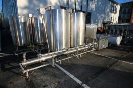 Process Automation Engineering 2-Tank CIP System, with (2) Aprox. 250 Gal. S/S Single Wall