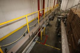 4-Sections of S/S Nercon Conveyor, Overall Lenth of Conveyor: Aprox. 125 ft. L, with (2) Incline