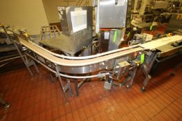 1-Section of Product Conveyor, with Guide Rails, with Plastic Belt, Aprox. 3